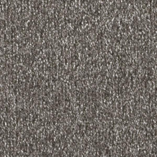 Draufsicht auf Vorwerk Celina 7H51 eisenschmelz Teppichboden mit Preisschild 79,95 €/m²